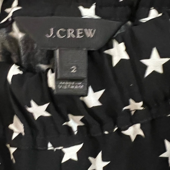 J. Crew Tie Waist Pull on Pant Star Printed Crepe size 2 - Picture 6 of 6